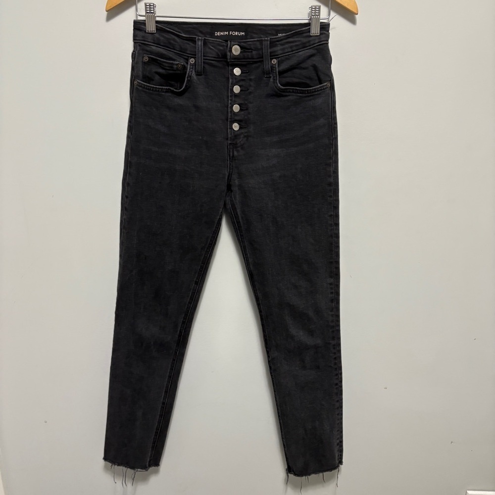 Aritzia Denim Forum Jeans Womens 26 (26x27) The Yoko High Rise Slim Button Fly